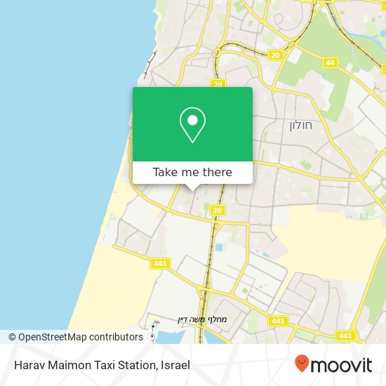 Harav Maimon Taxi Station map