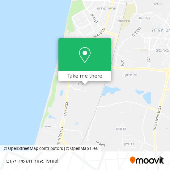 אזור תעשיה יקום map