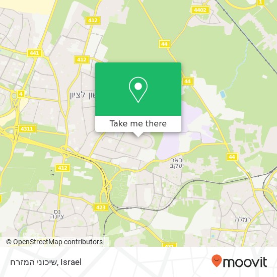 שיכוני המזרח map