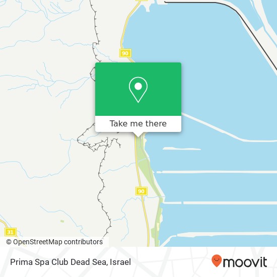 Prima Spa Club Dead Sea map