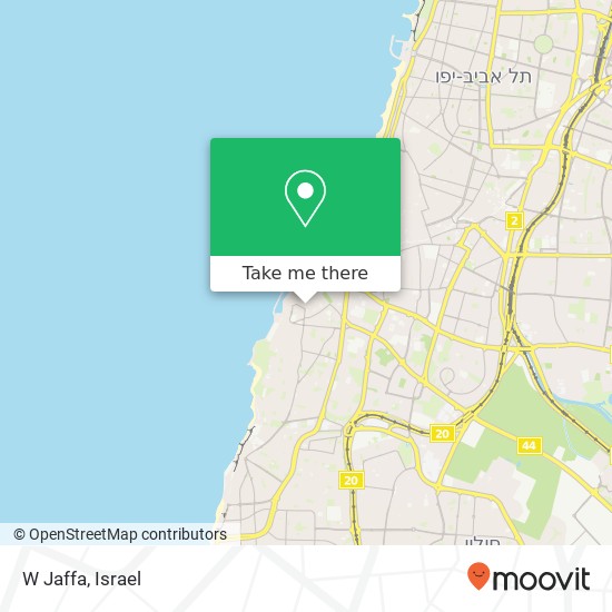 Карта W Jaffa