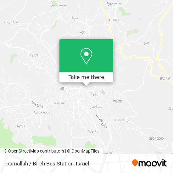 Ramallah / Bireh Bus Station map