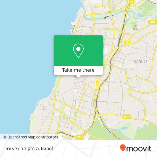 הבנק הבינלאומי map