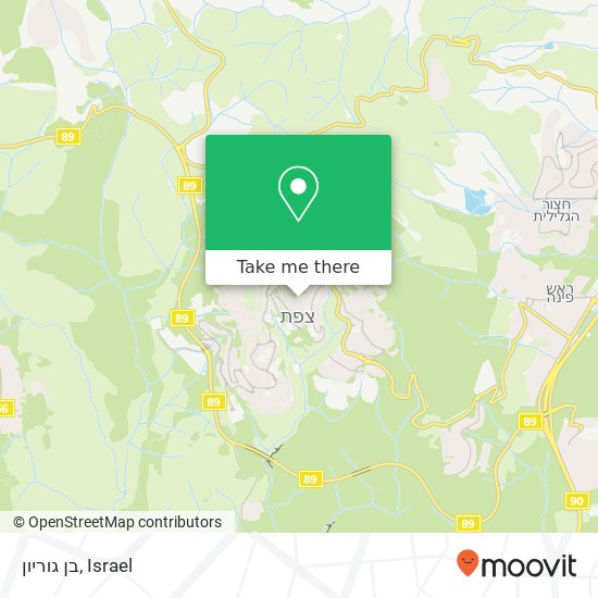 בן גוריון map