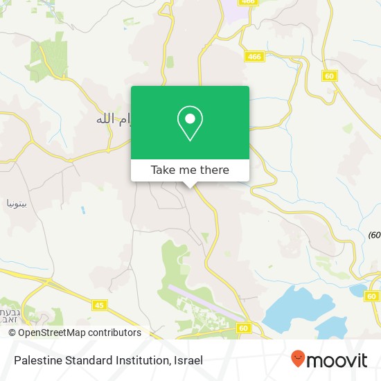Карта Palestine Standard Institution
