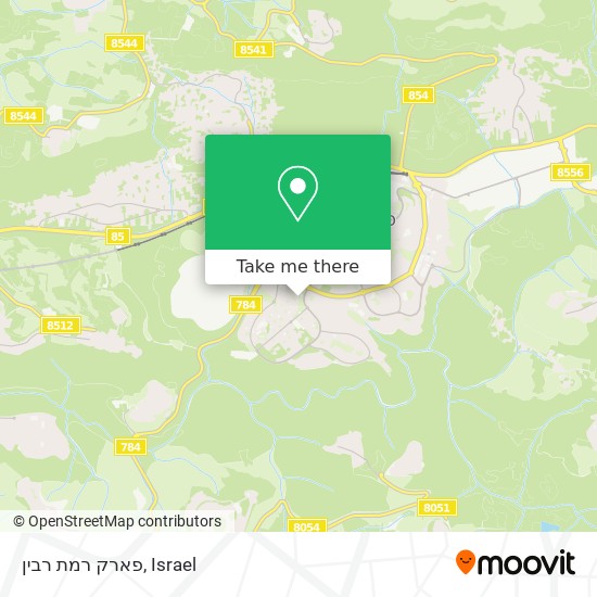 Карта פארק רמת רבין