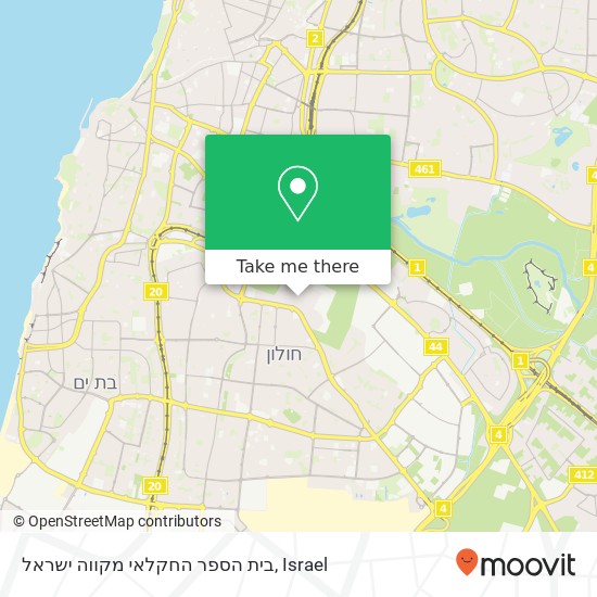 Карта בית הספר החקלאי מקווה ישראל