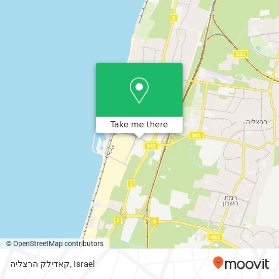 קאדילק הרצליה map