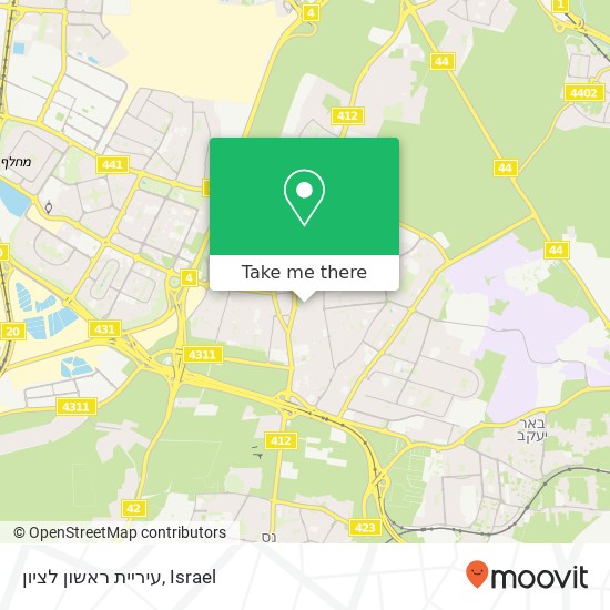 עיריית ראשון לציון map