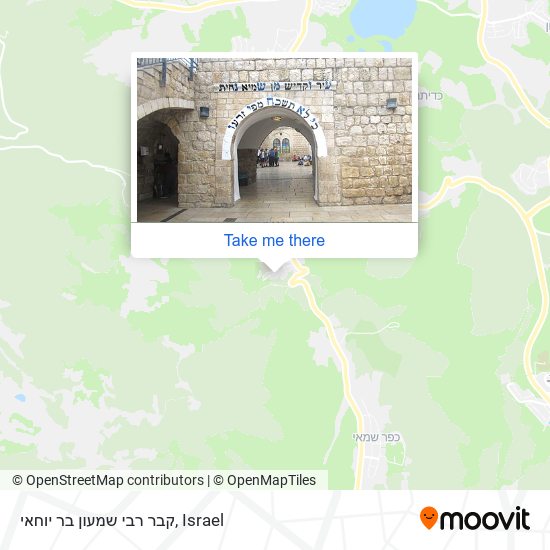 Карта קבר רבי שמעון בר יוחאי