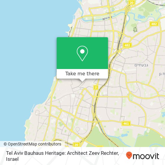 Tel Aviv Bauhaus Heritage: Architect Zeev Rechter map