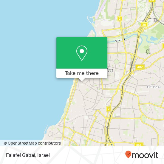 Falafel Gabai map