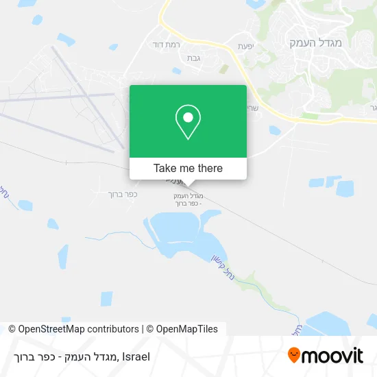 Карта מגדל העמק - כפר ברוך