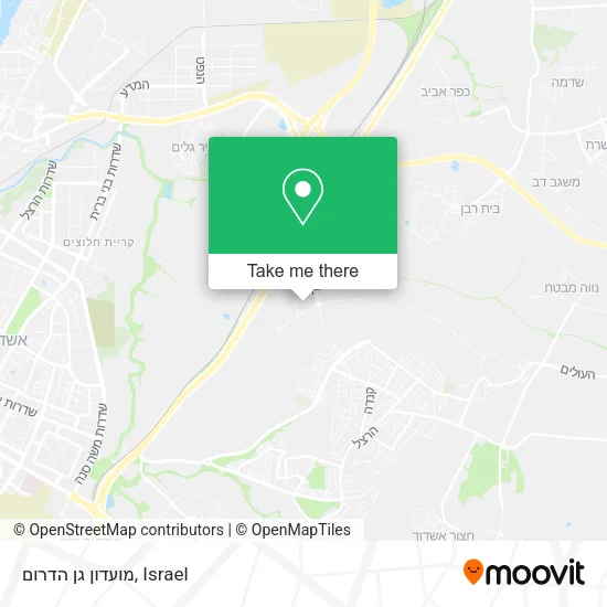 Карта מועדון גן הדרום