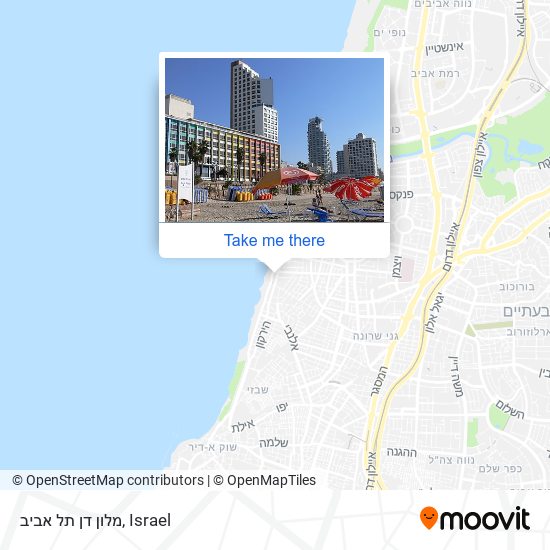 Карта מלון דן תל אביב
