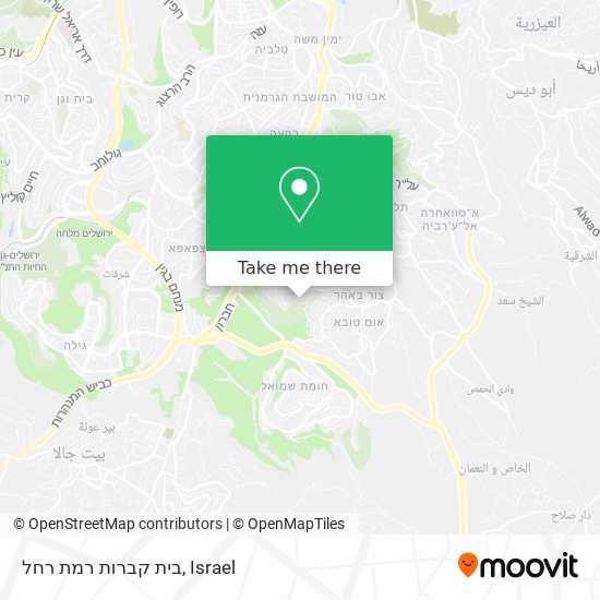Карта בית קברות רמת רחל