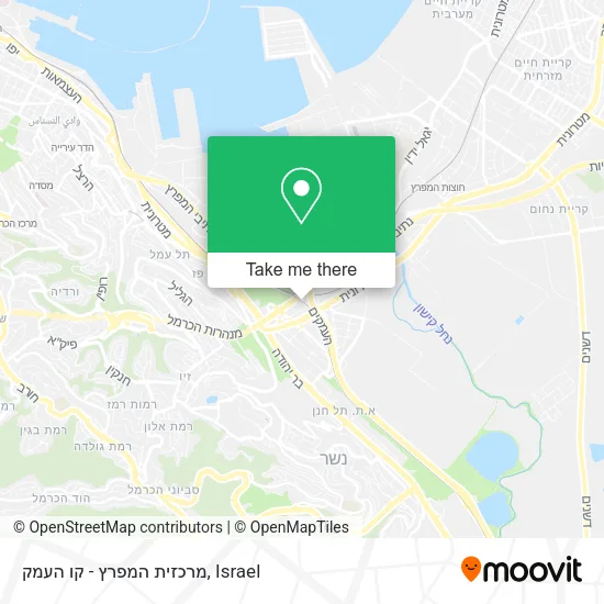 Карта מרכזית המפרץ - קו העמק