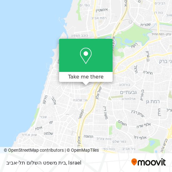 Карта בית משפט השלום תל-אביב