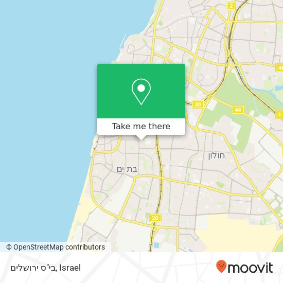 Карта בי"ס ירושלים