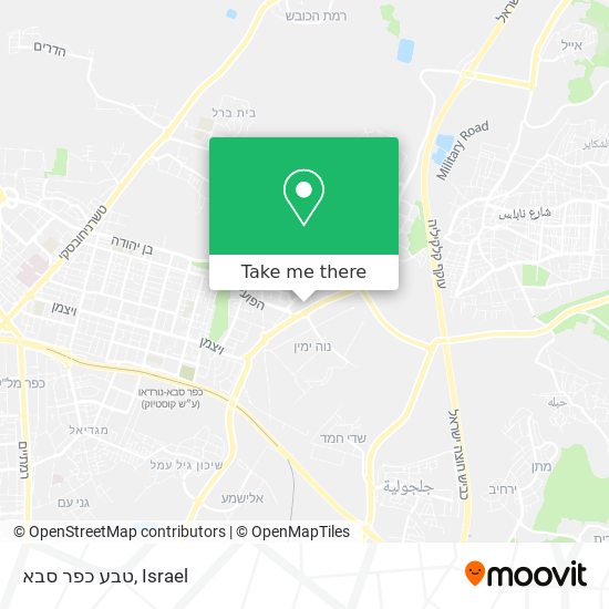 טבע כפר סבא map