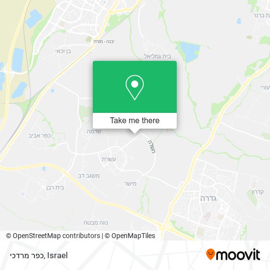 כפר מרדכי map