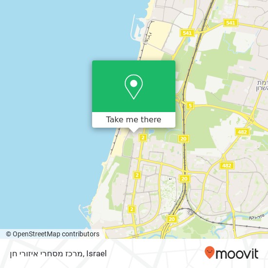 מרכז מסחרי איזורי חן map