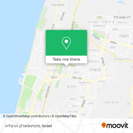 סקייטפארק הרצליה map