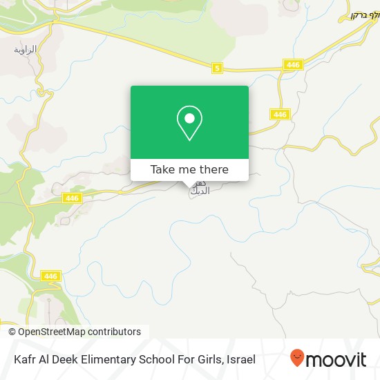 Карта Kafr Al Deek Elimentary School For Girls
