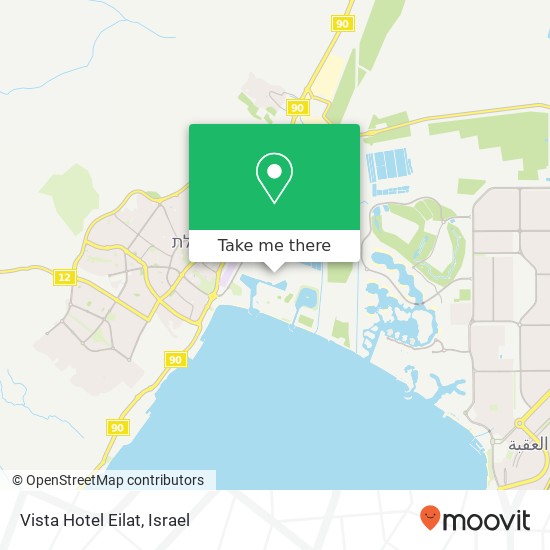 Vista Hotel Eilat map