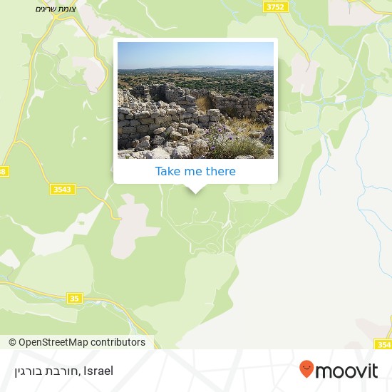 חורבת בורגין map