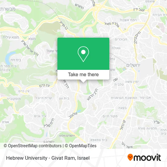 Hebrew University - Givat Ram map