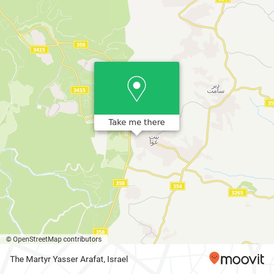The Martyr Yasser Arafat map