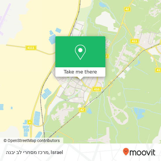 מרכז מסחרי לב יבנה map