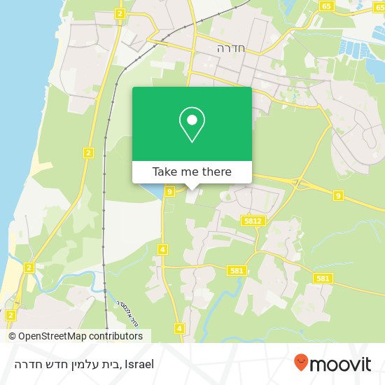 בית עלמין חדש חדרה map