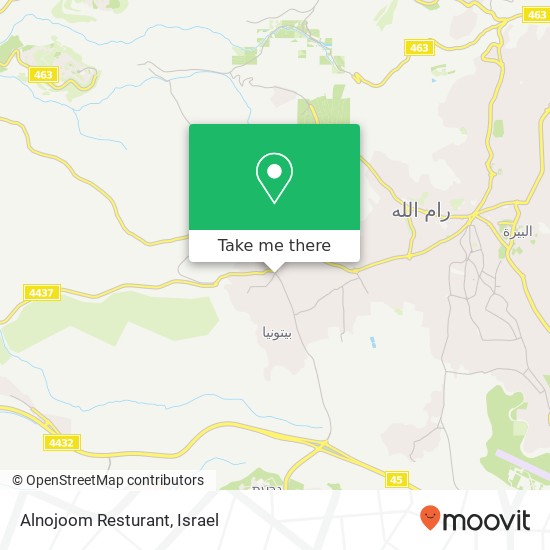 Alnojoom Resturant map