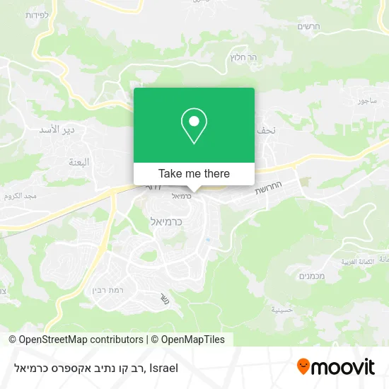 Карта רב קו נתיב אקספרס כרמיאל