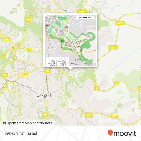 הר הצופים map