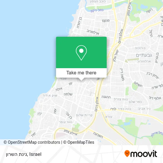 Карта גינת השרון