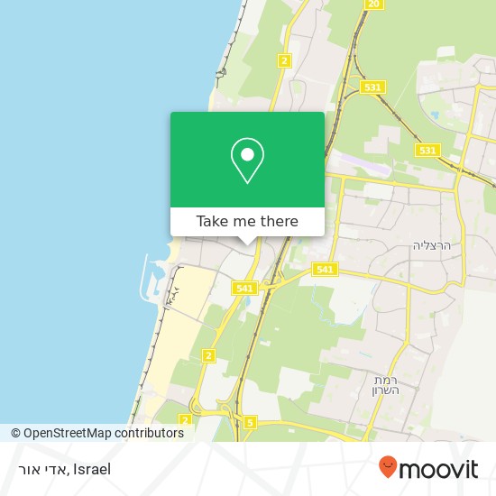 אדי אור map