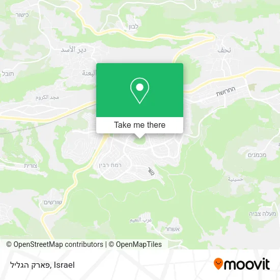 Карта פארק הגליל