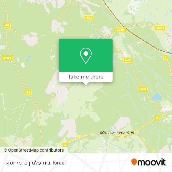 Карта בית עלמין כרמי יוסף