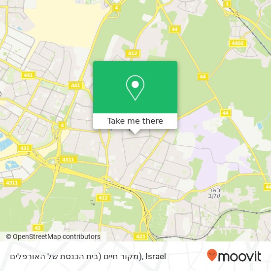 Карта מקור חיים (בית הכנסת של האורפלים)
