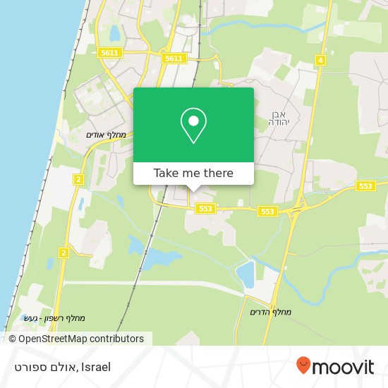 אולם ספורט map