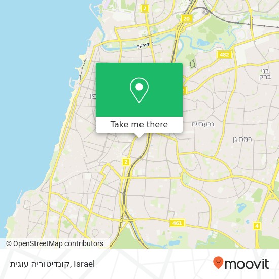 קונדיטוריה עוגית map