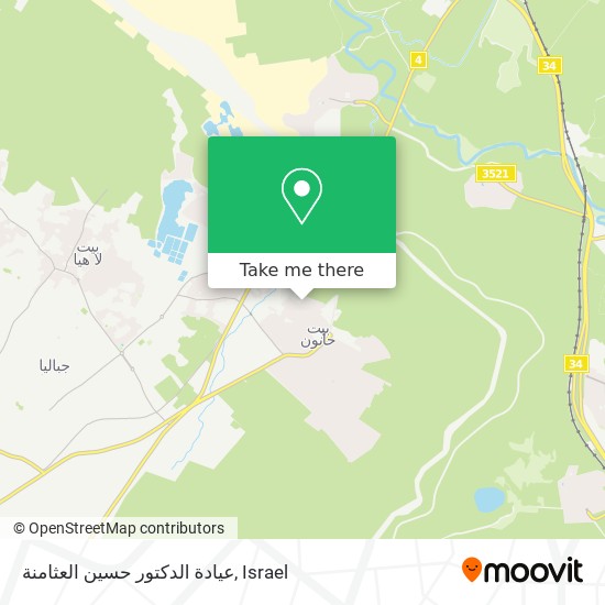 Карта عيادة الدكتور حسين العثامنة