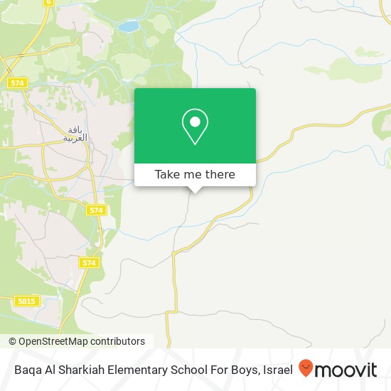 Baqa Al Sharkiah Elementary School For Boys map