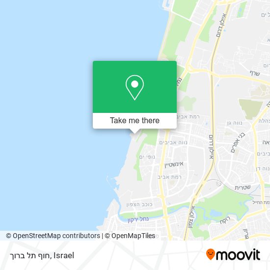 חוף תל ברוך map