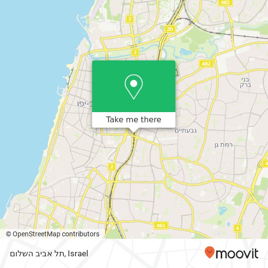 תל אביב השלום map