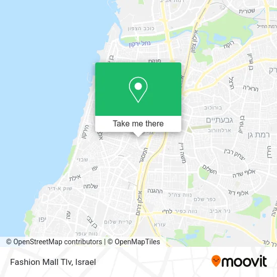 Карта Fashion Mall Tlv