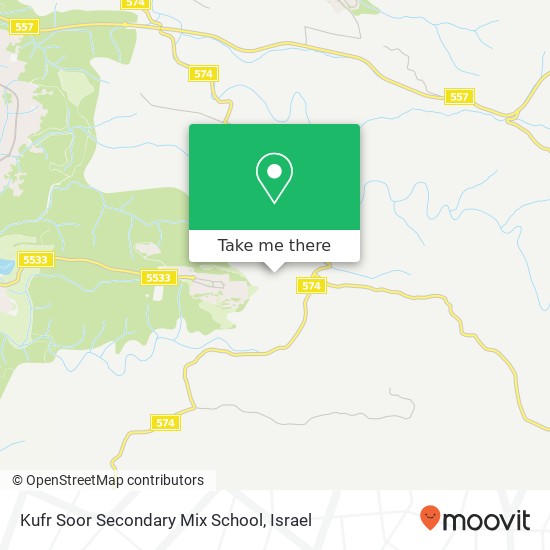 Карта Kufr Soor Secondary Mix School